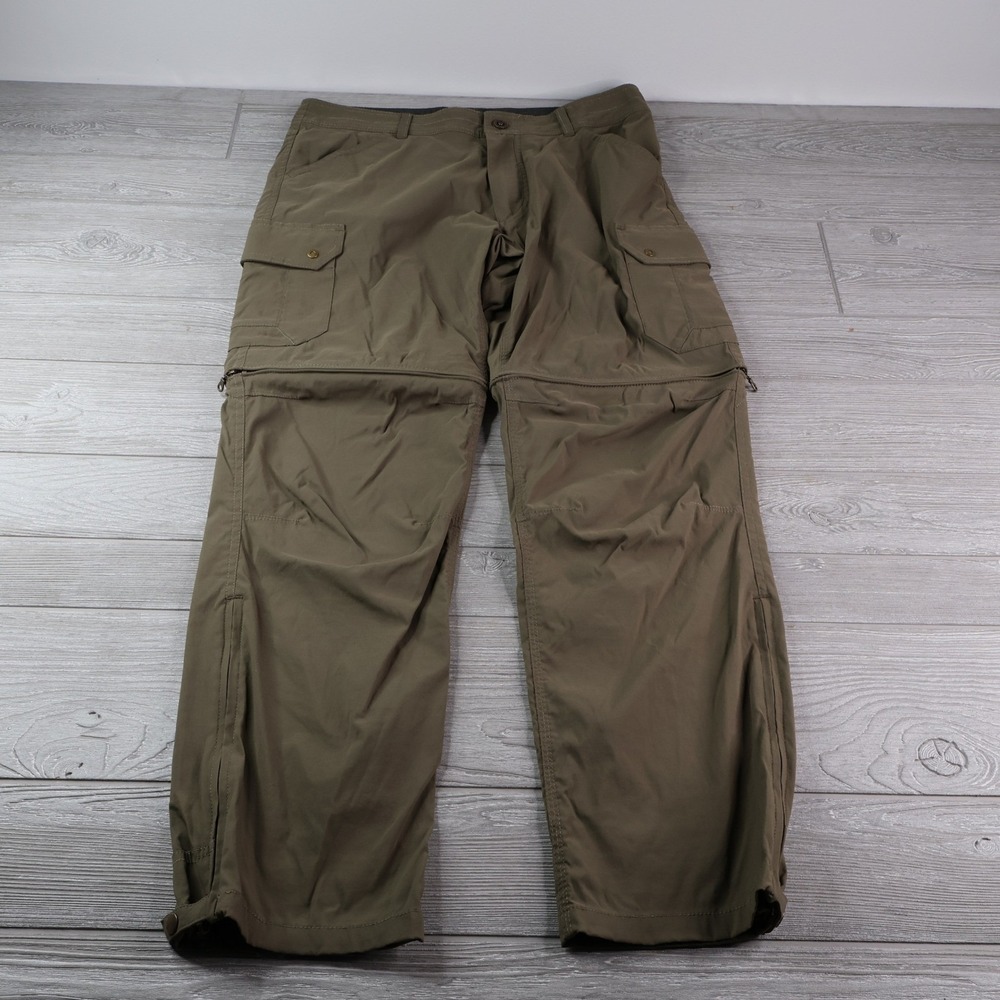 Kuhl Renegade Convertible Pants Men's 34x32 Brown Cargo Zip-Off Hiking